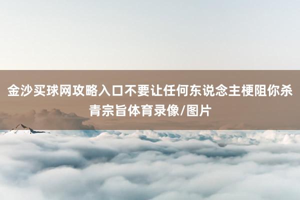 金沙买球网攻略入口不要让任何东说念主梗阻你杀青宗旨体育录像/图片