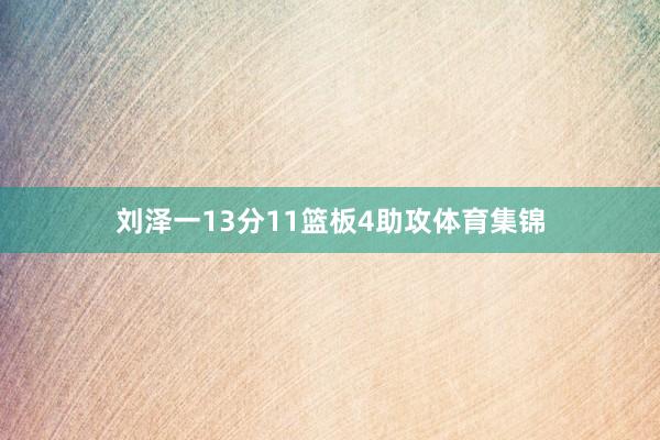 刘泽一13分11篮板4助攻体育集锦