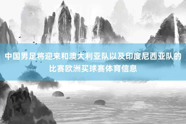 中国男足将迎来和澳大利亚队以及印度尼西亚队的比赛欧洲买球赛体育信息