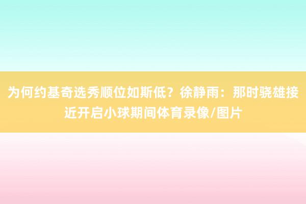 为何约基奇选秀顺位如斯低？徐静雨：那时骁雄接近开启小球期间体育录像/图片