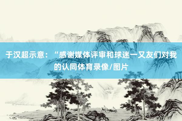 于汉超示意：“感谢媒体评审和球迷一又友们对我的认同体育录像/图片